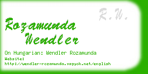 rozamunda wendler business card